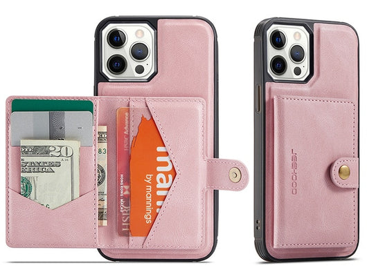 Funda Magnética 2 en 1 para iPhone 12 Pro Max con Billetera y Soporte de Tarjetas