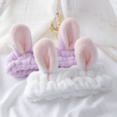 Diadema Coreana de Orejas de Conejo Kawaii - Accesorio Adorable para el Cabello
