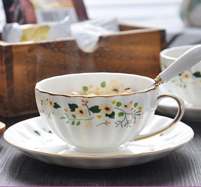 Juego de Taza Cerámica Creativa con Plato y Tetera - Image 17
