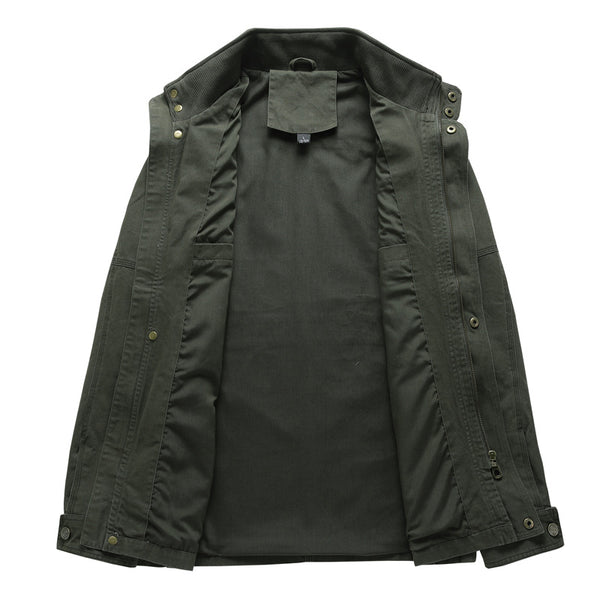 Chaqueta de Trabajo Casual Talla Grande en Algodón Lavable para Hombre
