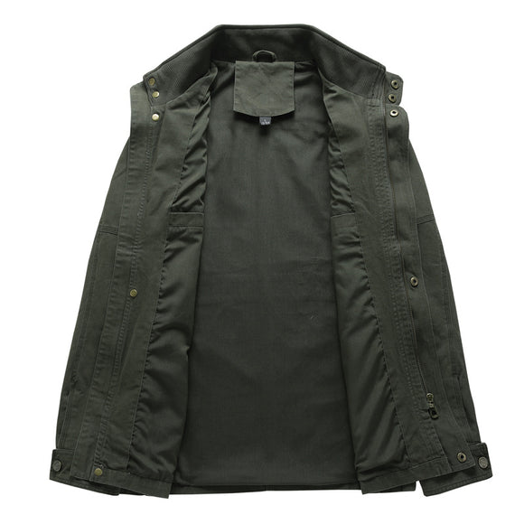 Chaqueta de Trabajo Casual Talla Grande en Algodón Lavable para Hombre