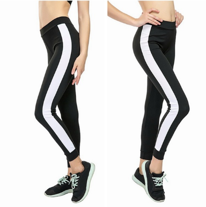 Leggings Deportivos de Cintura Alta con Diseño Combinado de Colores - Image 4
