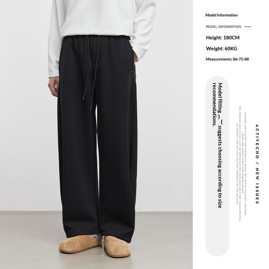 Pantalones de Sudadera Rectos Otoño-Invierno Diseño Ancho y Suelto - Image 5