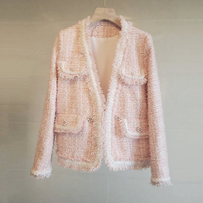 Chaqueta Perfumada de Algodón con Cuentas para Mujer Talla Grande - Image 8