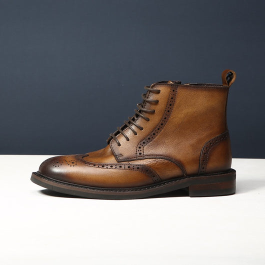 Botas de Cuero Casual para Hombre con Suela Gruesa y Estilo Moderno - Image 17