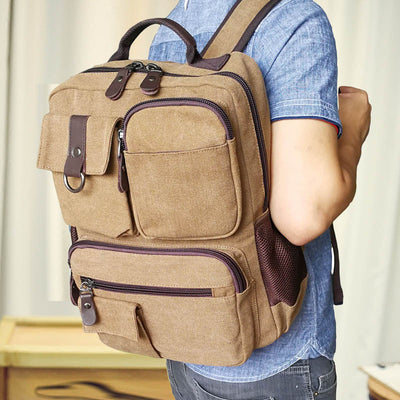 Mochila Retro Ba Bao Personalizada - Bolsa de Lona para Viajes y Estudiantes