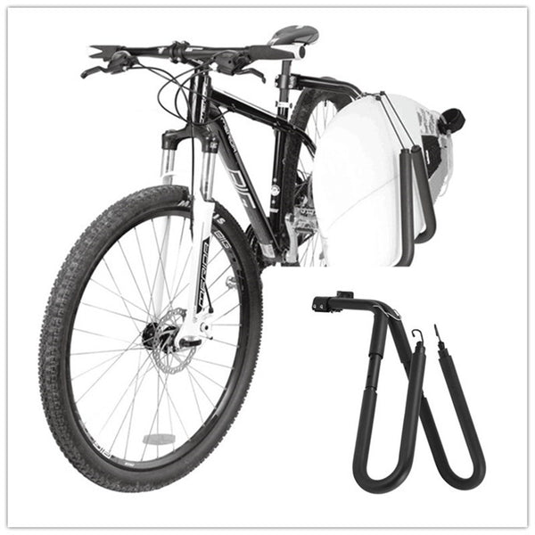 Soporte de Pared para Tabla de Surf y Bicicleta Negro