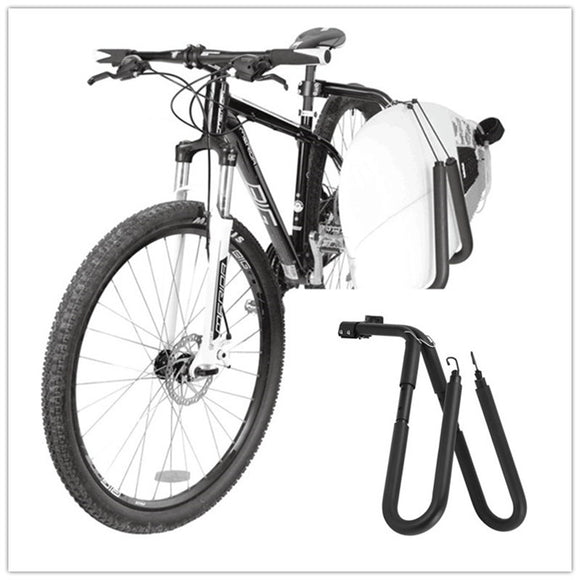Soporte de Pared para Tabla de Surf y Bicicleta Negro