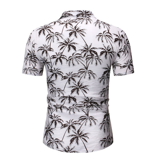 Camisa Suelta con Solapa Estampada para Hombre - Image 8