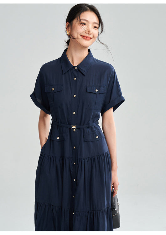 Camisa Clásica de Solapa Doble Pecho con Manga Corta - Image 13