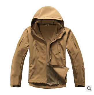 Chaqueta Impermeable Camuflaje Shark Skin con Capucha y Forro Polar