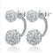 Rhinestone earrings Plateado 6mm10mm