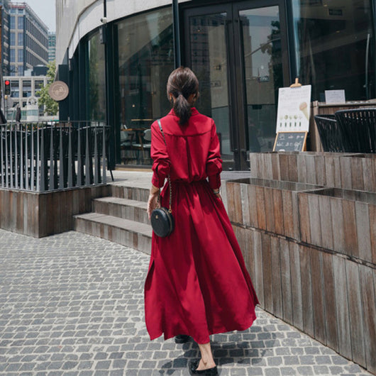 Vestido Camisero con Cintura Marcada - Image 9
