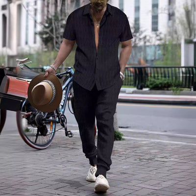 Conjunto de Playa Hombre: Camisa Suelta y Pantalón Corto - Image 2