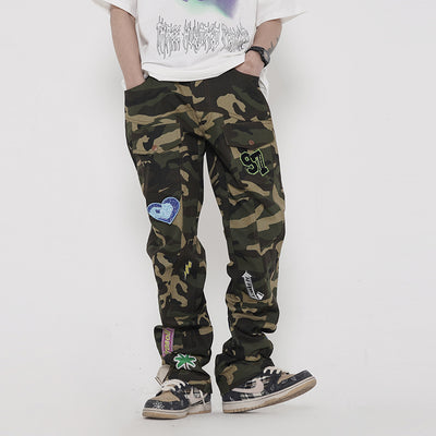 Pantalones Cargo Tácticos Camuflaje con Múltiples Bolsillos - Image 9