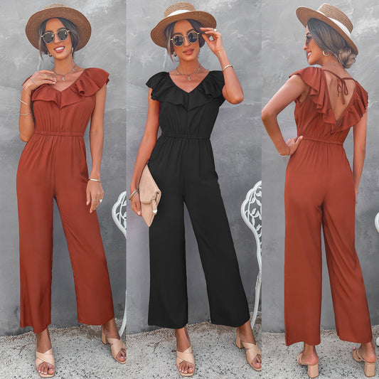 Jumpsuit Elegante Ajustado para Mujer - Diseño Europeo y Americano