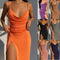Vestido Tejido Elegante con Tirantes Ajustables - Diseño Europeo y Americano