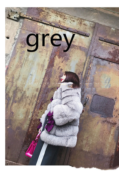 Abrigo de Piel Haining para Mujer - Largo Medio Invierno - Image 12