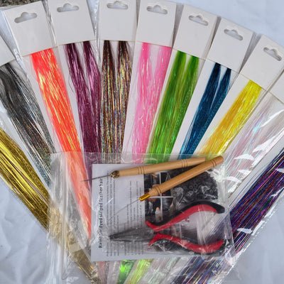 Set de Pelucas de Seda para Mascotas - Colores Vibrantes