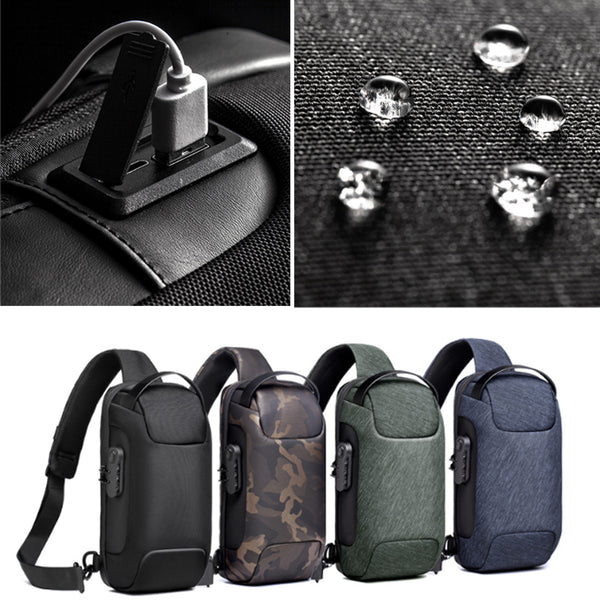 Bolsa Cruzada Antirrobo para Hombre - Mochila Mensajero de Seguridad