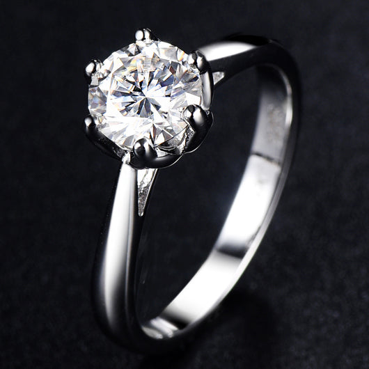Anillo de Plata Esterlina con Diamante de 1 Quilate - Image 2