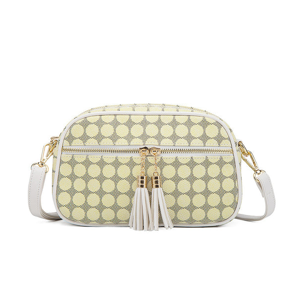 Bolso Bandolera Lunares para Suegra con Diseño de Cuatro Piezas y Borla