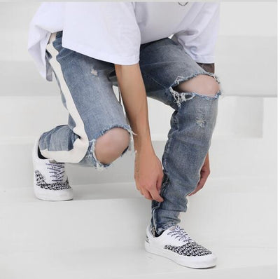Jeans Slim Vintage con Rotos en Rodillas - Estilo Urbano Juvenil - Image 11