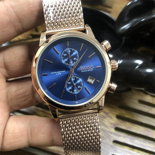 Reloj de Hombre con Malla y Movimiento Quartz de 5 Agujas - Image 19