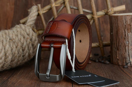 Cinturón de Cuero para Hombre con Hebilla de Pasador - Image 14