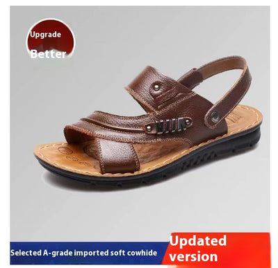 Sandalias Hombre Cuero Genuino Playa - Chanclas Antideslizantes Cómodas - Image 17
