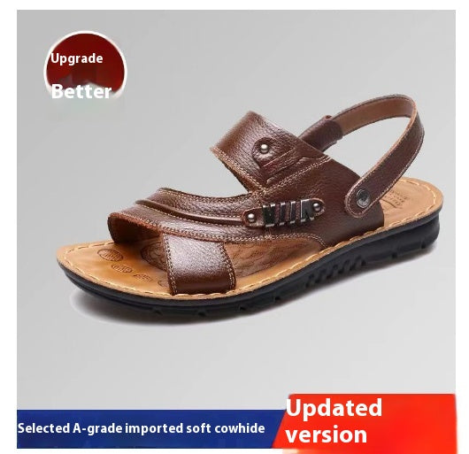 Sandalias Hombre Cuero Genuino Playa - Chanclas Antideslizantes Cómodas - Image 17