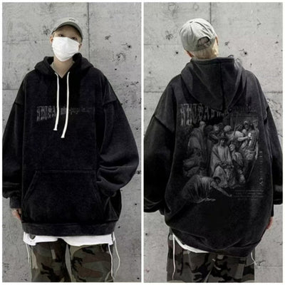Sudadera con Capucha Forrada en Fleece Estilo Americano para Otoño e Invierno - Image 6