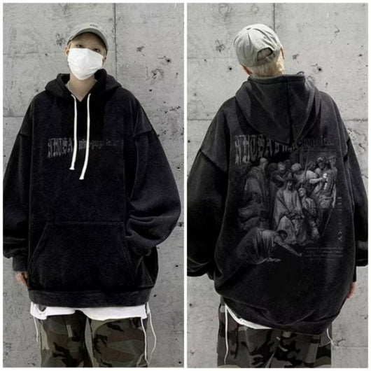 Sudadera con Capucha Forrada en Fleece Estilo Americano para Otoño e Invierno - Image 6