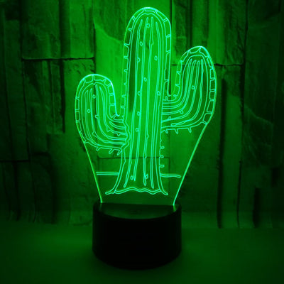 Lámpara Nocturna 3D Cactus