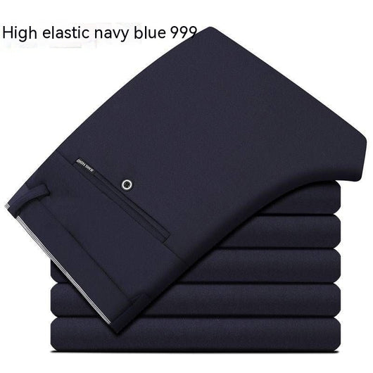 Pantalones Elásticos de Vestir Casual para Hombre Adulto - Corte Recto Suelto - Image 11