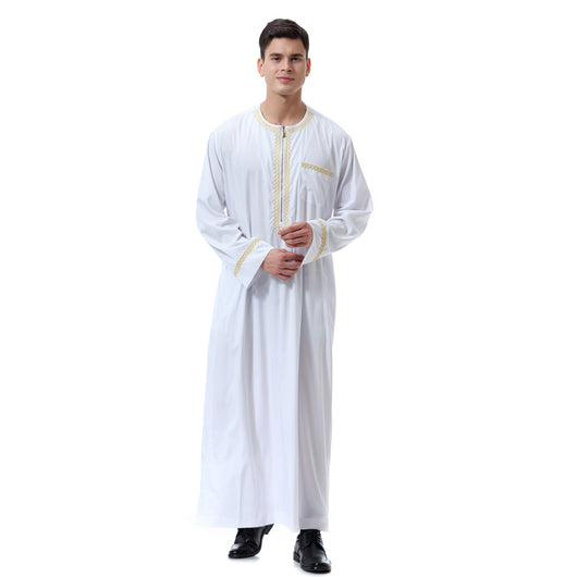 Túnica Árabe Hombre con Cierre y Cuello Redondo Estampada - Image 2