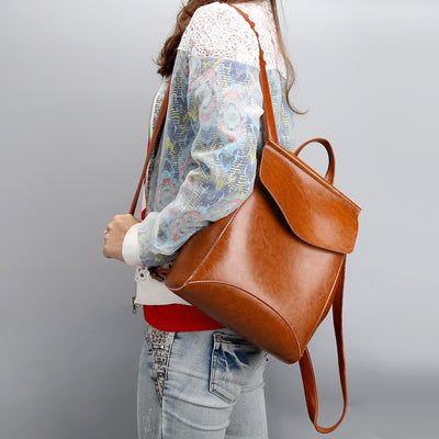 Mochila Bolso de Cuero Coreano para Mujer - Diseño Retro Versátil - Image 2