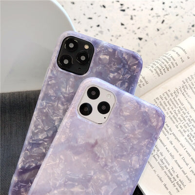 Funda de Silicona con Patrón de Concha Púrpura - Image 2