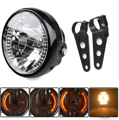 Faro de Moto con Direccionales Integradas para Cafe Racer y Custom - Image 2