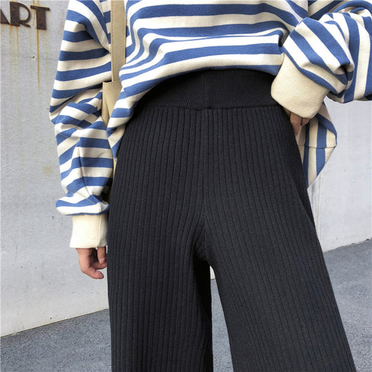 Pantalones anchos de punto holgado - Image 3