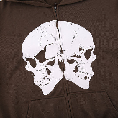 Sudadera con Capucha Estampado Calavera Personalidad - Image 17