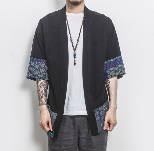 Chaqueta Cardigan Hanfu Étnico Retro - Camisa Suelta de Algodón para Hombre - Image 3