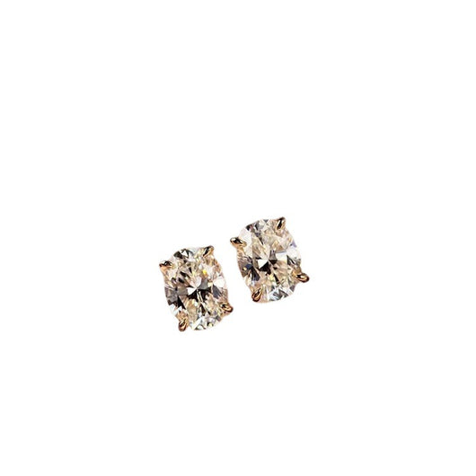 Aretes de Plata 925 con Diamante Oval - Diseño Elegante y Minimalista - Image 2
