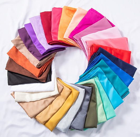 Pañuelo Satinado Liso de Estilo Malayo - Chal Casual Versátil - Image 31