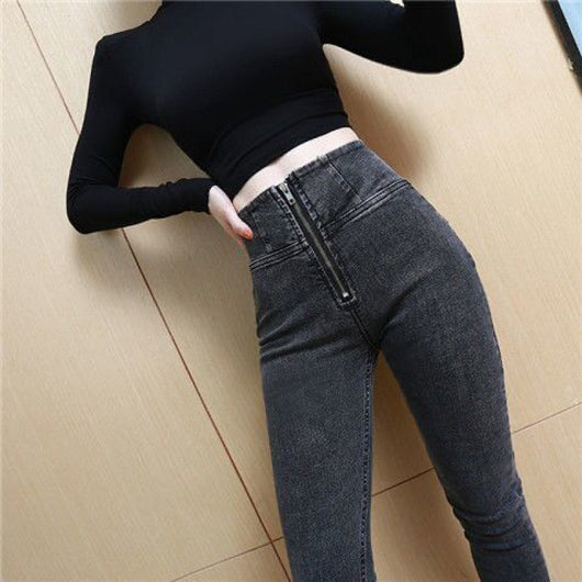 Jeans Levantacaderas con Cierre en Cadera y Efecto Realzador - Image 9