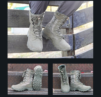 Botas de Combate Altas Verde Desierto - Calzado Táctico Ligero - Image 10