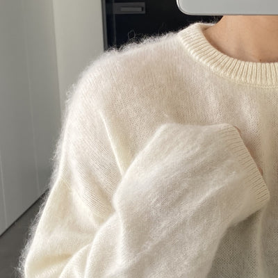 Suéter de Cuello Redondo en Lana Cepillada para Mujer - Image 15
