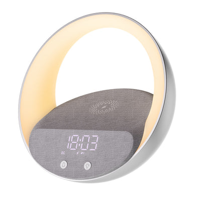 Cargador Inalámbrico Multifunción con Reloj, Luz Despertador y Parlante Bluetooth - Image 6