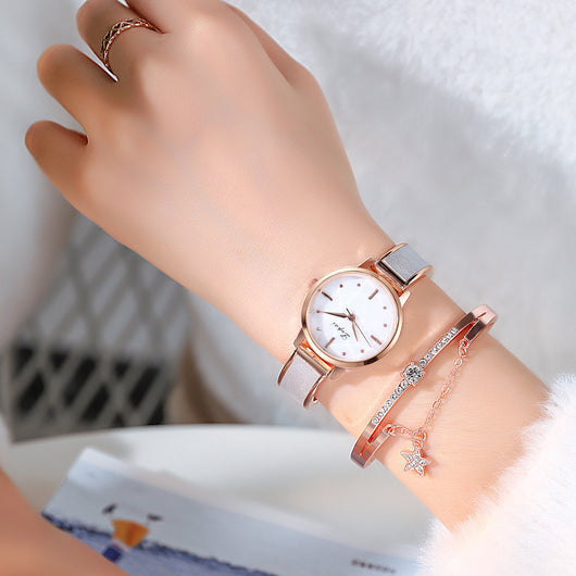 Reloj de Cuarzo para Mujer Minimalista con Detalle Acuático Exquisito - Image 4