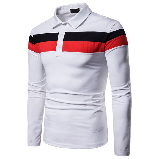 Camisa Casual de Manga Larga con Costuras Tricolor para Hombre - Image 15